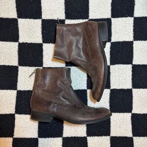Adam Tucker By Me Too Brown Leather Ankle Boots Women's US Size 8